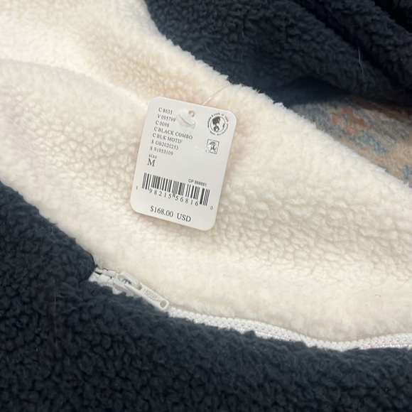 NWT FP Movement hit the slopes fleece hoodie black / white medium - Picture 3 of 4